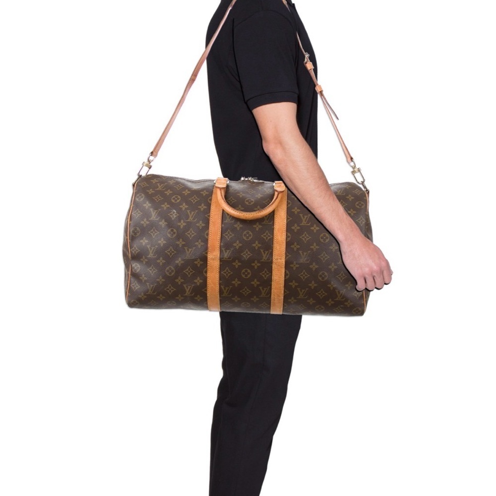 EUC Beautiful Louis Vuitton Monogram Keepall Bandolier 50 - Picture 15 of 17